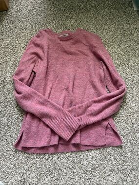 Old Navy Pink Heather Knit Crewneck Sweater